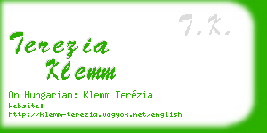 terezia klemm business card
